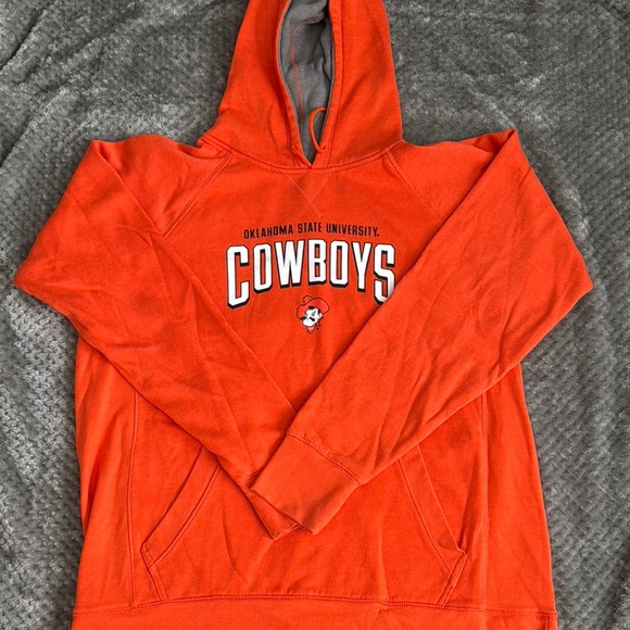 Oklahoma State University Cowboys Orange Hoodie Men’s Large - Picture 1 of 3